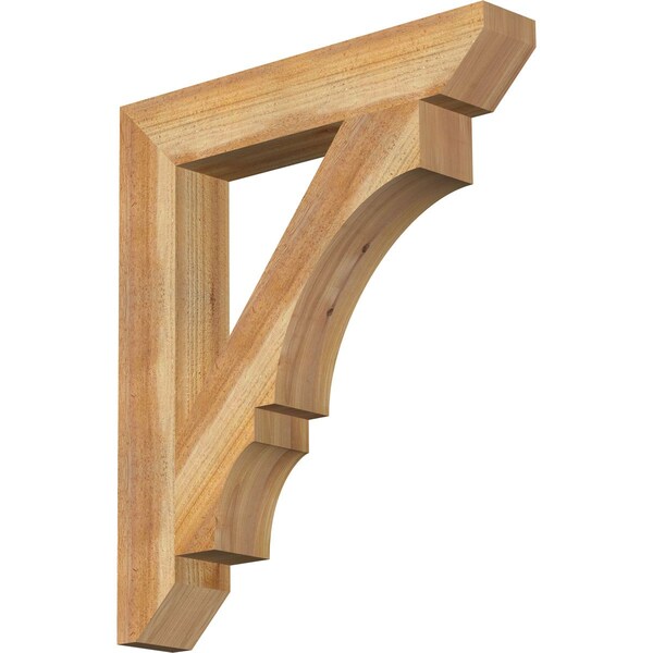 Ekena Millwork Balboa Slat Rough Sawn Bracket, Western Red Cedar, 4"W x 24"D x 28"H BKT04X24X28BOA06RWR - main